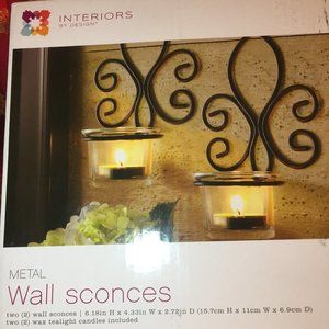 Interiors by Design Metal Wall Scones